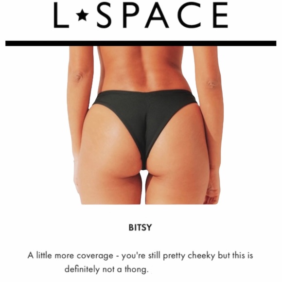 L*Space Pointelle Rib Court Bitsy Bikini Bottom in Poppy Orange - Picture 2 of 11